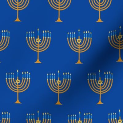 Hanukkah Menorah Navy: Happy Hanukkah Collection, Menorah, Star of David, Jewish Festival of Lights - M