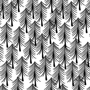Line Art Forest Trees