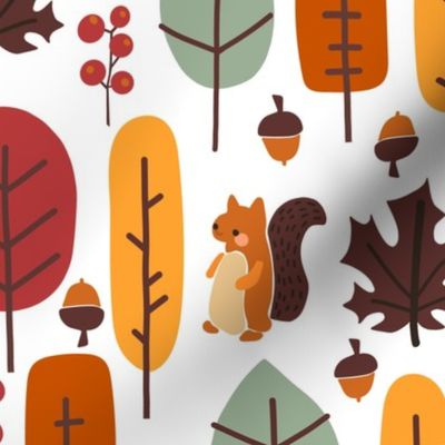 Squirrel Autumn Forest