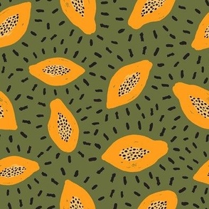Papaya fruit S - Military Green