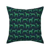 Happy Whippet Dogs - Black Green