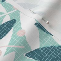 Fraxinus berries XL wallpaper scale in celadon by Pippa Shaw