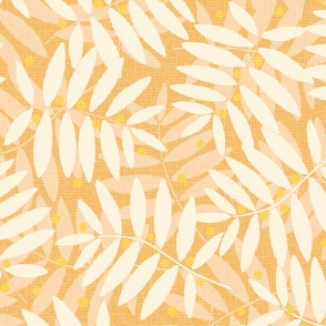 Fraxinus berries XL wallpaper scale in apricot by Pippa Shaw