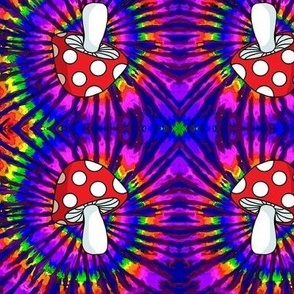 Red Mushroom Tie dye