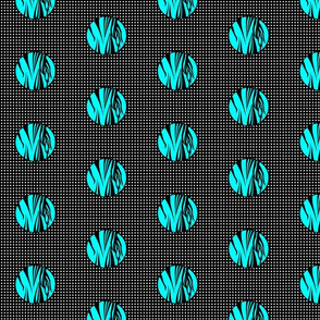 Zebra Dot Fabric (Aqua)