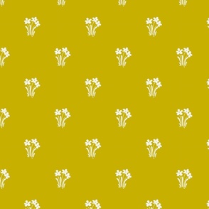 Daisy Floral Spray in Mustard Yellow