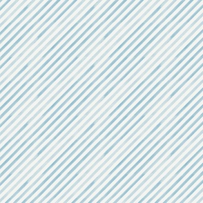 Mini Diagonal Painted Stripe in Sky Blue