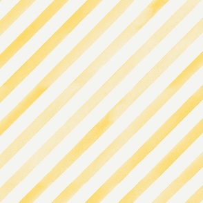 Diagonal Painted Stripe in Sunshine Yellow