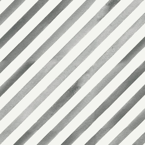 Diagonal Painted Stripe in Charcoal Grey