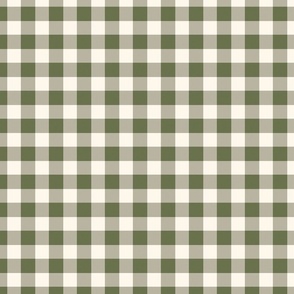 Green and Cream Gingham 12x12