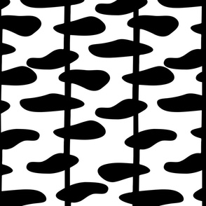 Wavy Blobs-Large Scale-black and white