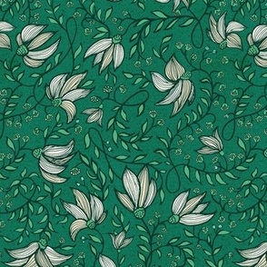 Alla Floral green ivory