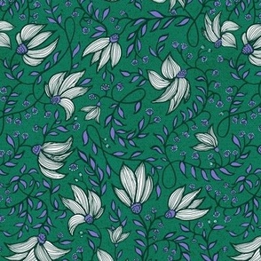 Alla Floral green purple