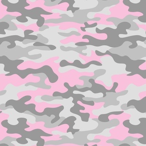 camo pink gray large