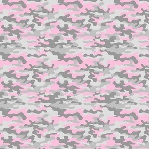 camo pink gray small