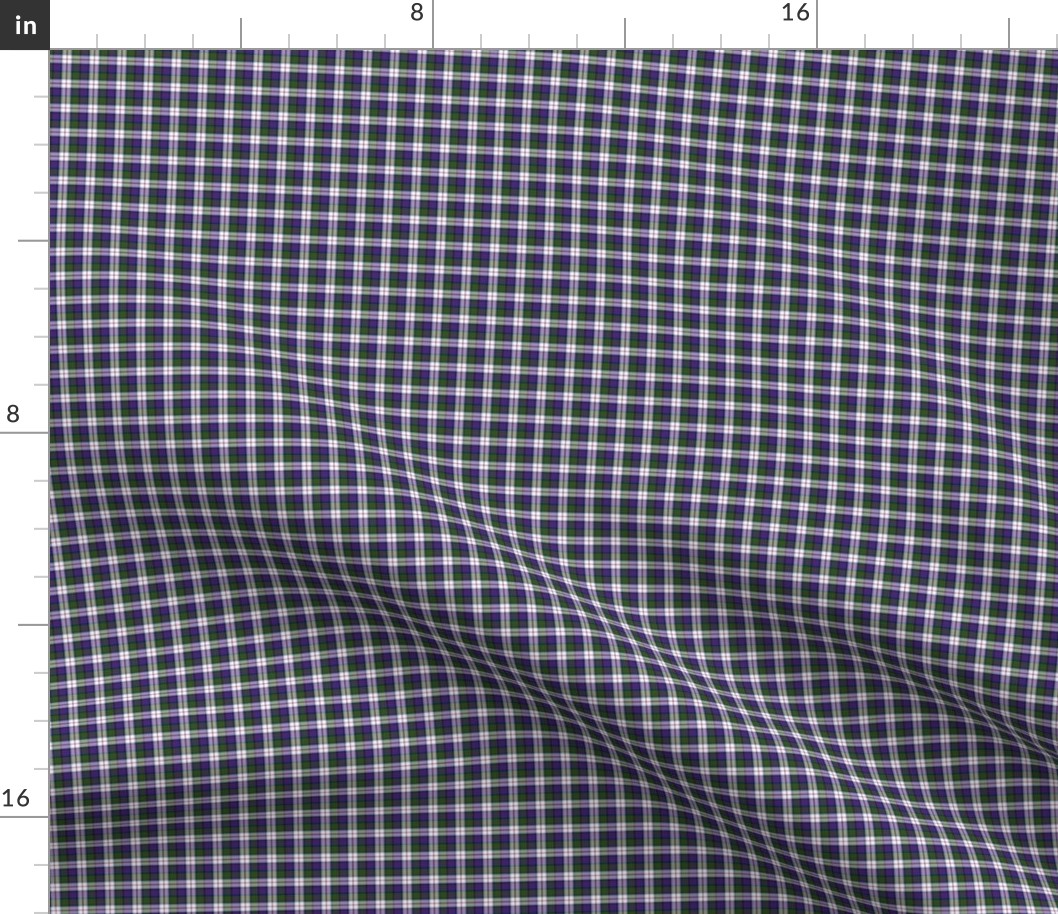 Macdonald dress tartan #1, micro mini 1/2", modern colors