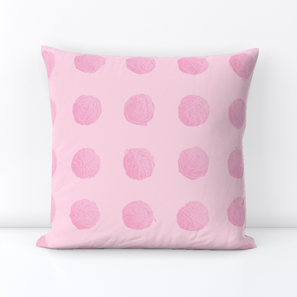 little yarn balls - pastel pinks