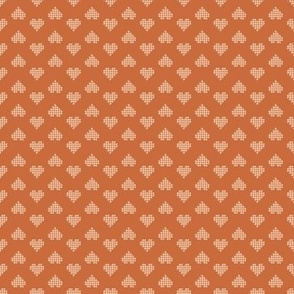 mini micro // Houndstooth Love Hearts on Rust