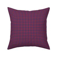 Small Gingham Pattern - Fiery Red and Blue