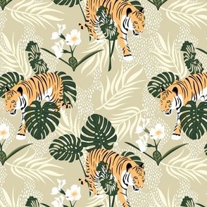 TIgers. Tropical art