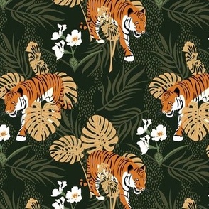 TIgers. Tropical art