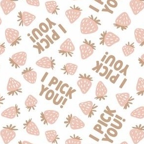 I pick you! - strawberry valentine - soft pink/golden - LAD21