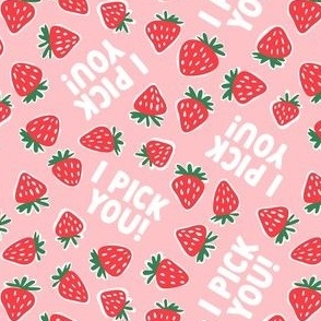 I pick you! - strawberry valentine - pink - LAD21