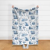 Frog Toile (Blue)