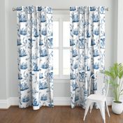 Frog Toile (Blue)