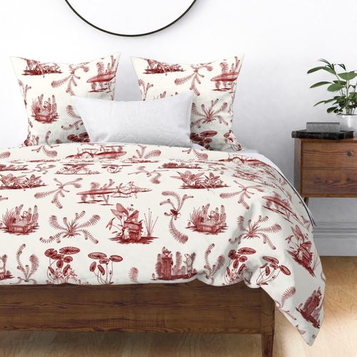 Frog Toile (Red)