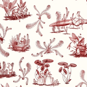 Frog Toile (Red)