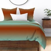 Gradient Ombre Fabric Red Rust to Aqua Teal
