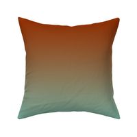 Gradient Ombre Fabric Red Rust to Aqua Teal
