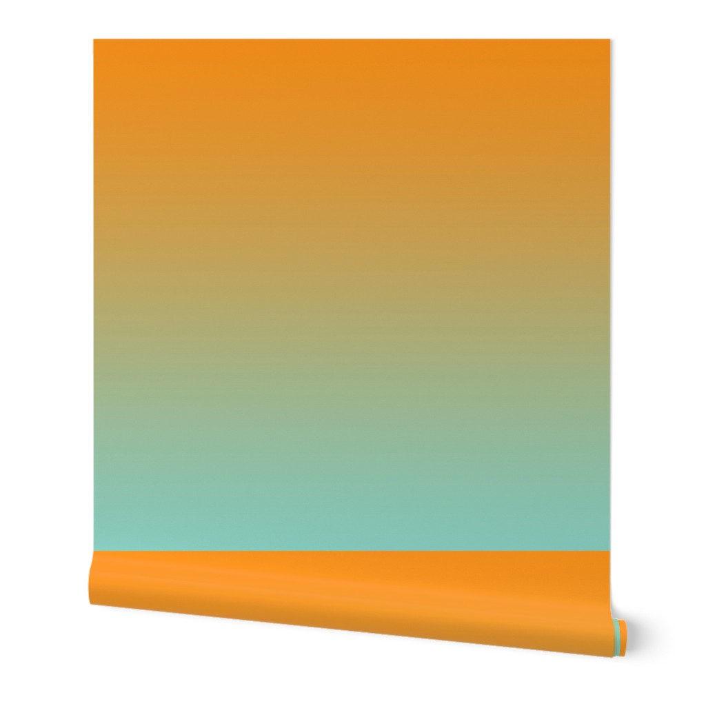 Gradient Ombre Fabric Yellow Gold to Teal Aqua Sea Foam