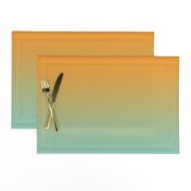 Gradient Ombre Fabric Yellow Gold to Teal Aqua Sea Foam