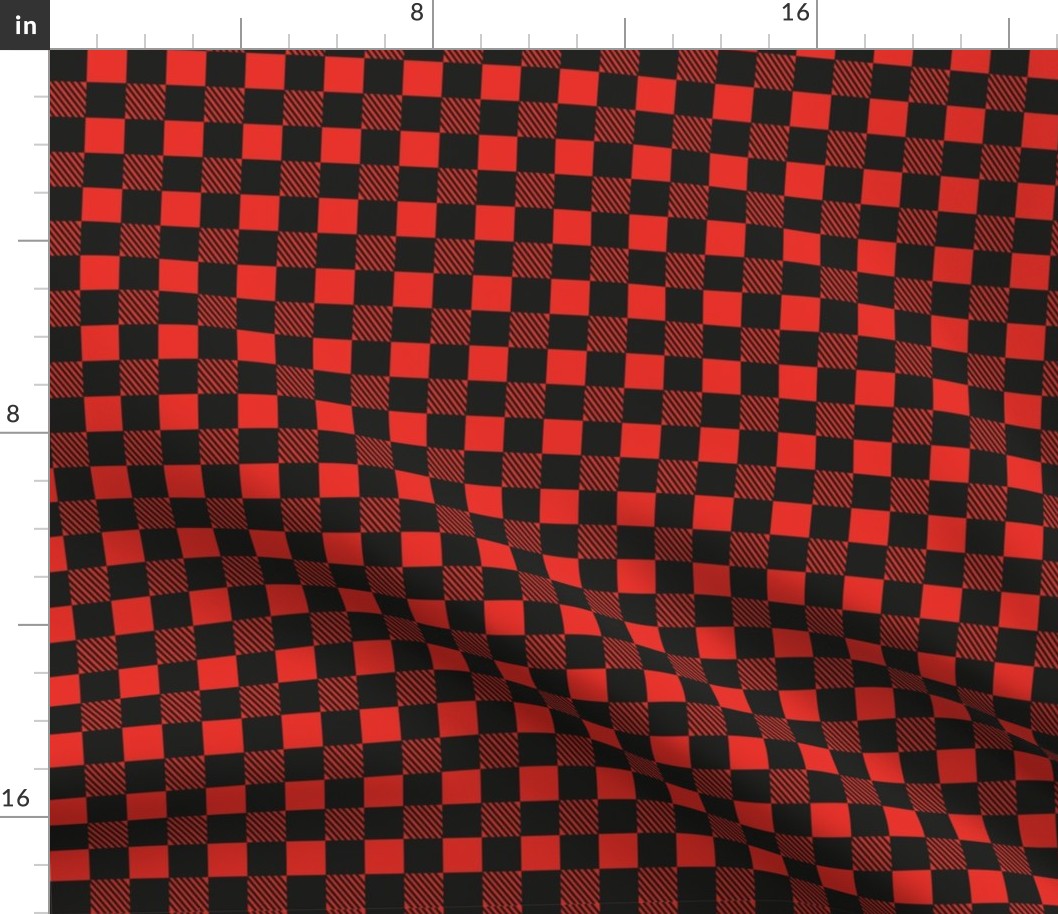 Buffalo Check, Christmas Fabric , Black and Red, Check, Striped, Plaid