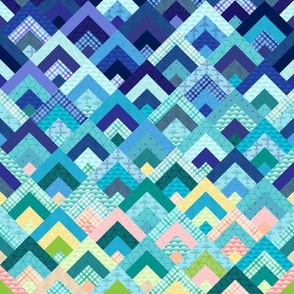 Peaks and Planes Cheater Quilt