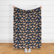 Jumbo Capybara on Navy by Brittanylane