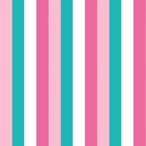 Pink and teal stripes