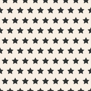 Modern Christmas Stars in Black on Beige