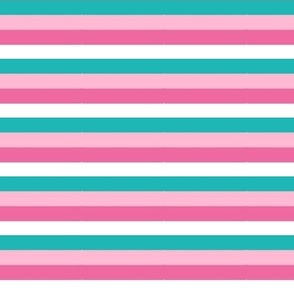 Pink and teal stripes