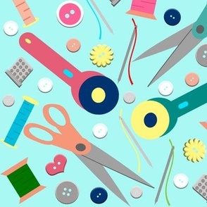 Scissors_ Cutters_ Thimbles_ Needles_ Buttons_ and Thread