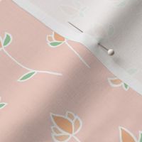 Blossom Buds in Peach and Soft Green 