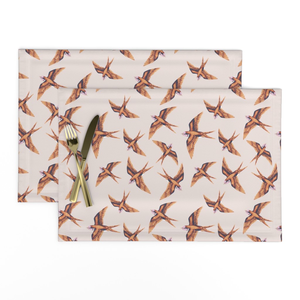 Swooping Swallow in Copper & Peach