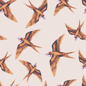 Swooping Swallow in Copper & Peach