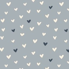 Be My Valentine Small Hearts - pale blue