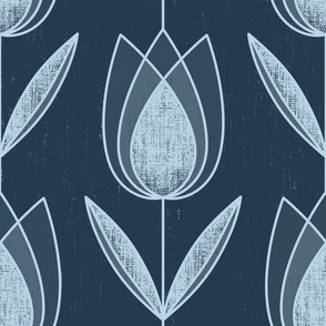 Blue Tulip Field - medium size