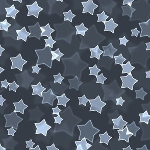 Starry Bokeh Pattern - Charcoal and Black