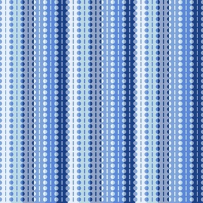 Medium Scale - Vertical Pleated Stripes-Blueberry Ombre or Blue Hues