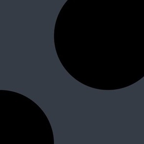 Jumbo Polka Dot Pattern - Charcoal and Black